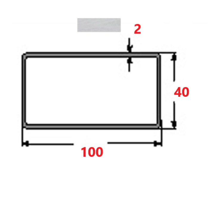 Κοιλοδοκός 100x40x2mm Γαλβανιζέ Βούτας 6m