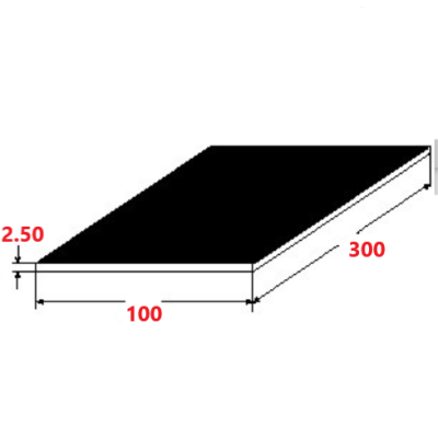 Λαμαρίνα Σιδήρου Μαύρη 3000x1000x2.5mm
