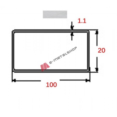 Στραντζαριστό 100x20x1.1mm Γαλβανιζέ απλού τύπου 5m