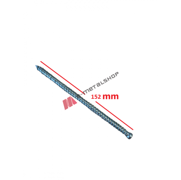 Τσιμεντόβιδα  7,5*152mm, γαλβανιζέ ακέφαλη