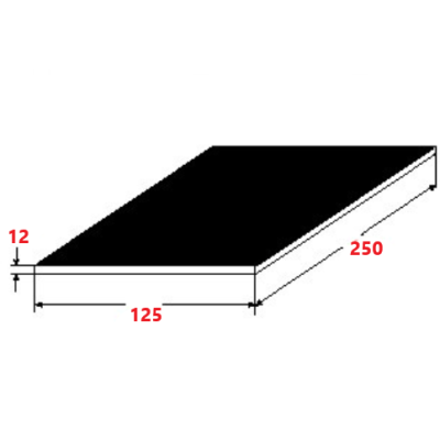 Λαμαρίνα Σιδήρου Μαύρη 1250x2500x12mm