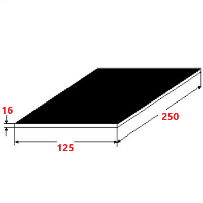 Λαμαρίνα Σιδήρου Μαύρη 1250x2500x16mm
