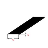 Λάμα 70x5mm Μαύρη 6m