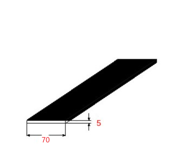 Λάμα 70x5mm Μαύρη 6m