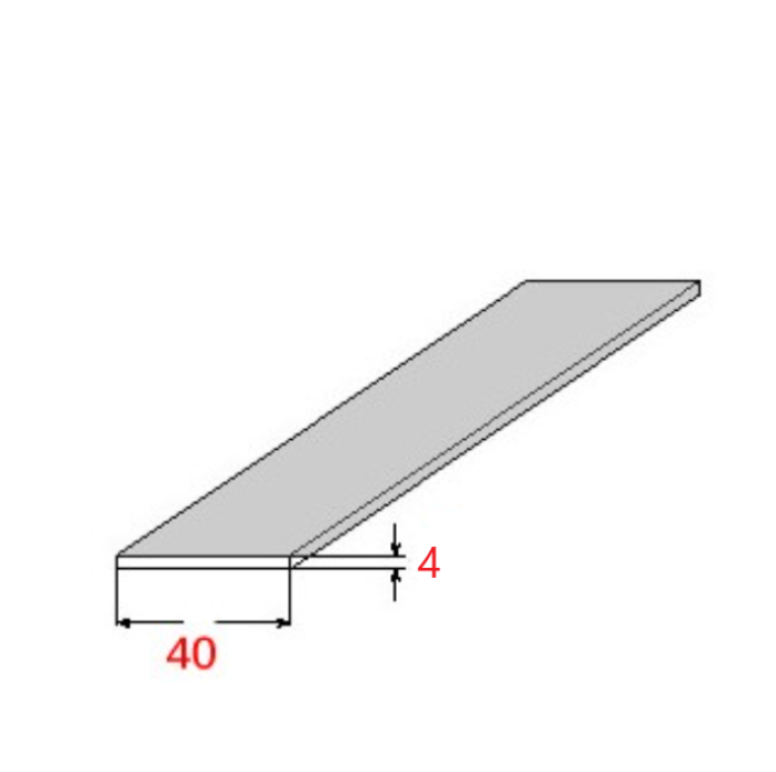 Λάμα 40x4mm Γαλβανιζέ 4m