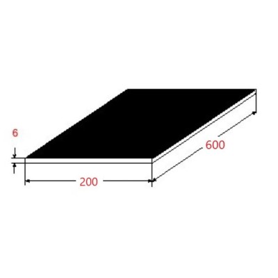 Λαμαρίνα Σιδήρου Μαύρη 2000x6000x6mm