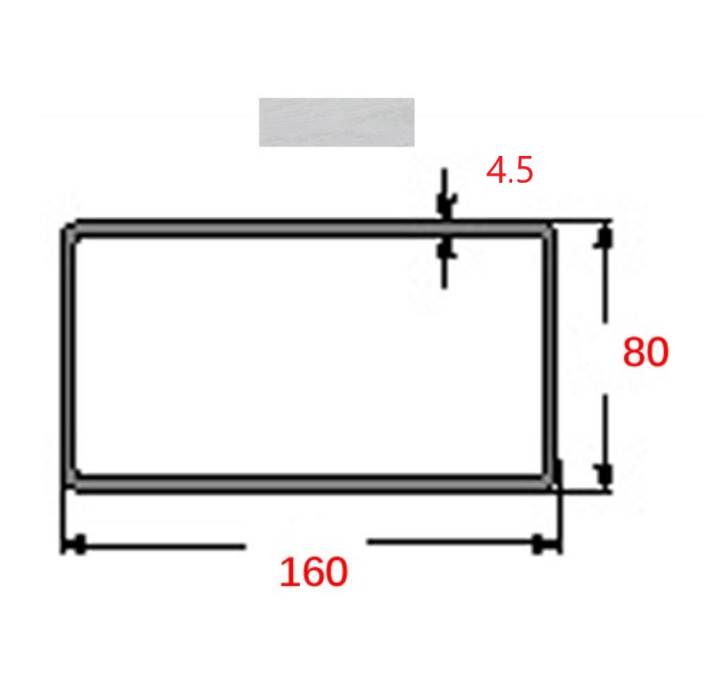 Κοιλοδοκός 160x80x4,5mm Γαλβανιζέ 6m