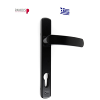 Χειρολαβή διπλή με πλάκα X-708 Μακεδονικής Μαύρη