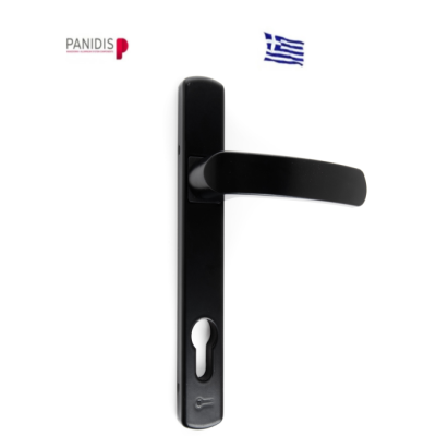 Χειρολαβή διπλή με πλάκα X-708 Μακεδονικής Μαύρη