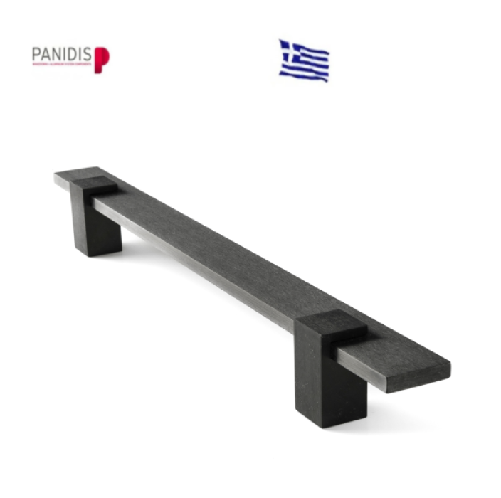Λαβή Αλουμινίου ίσια 40x10, μήκους 500mm, Κέντρα 360mm, inox σε χρώμα Ανοδίωση Μακεδονικής (χωρίς κιτ)