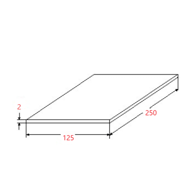 Φύλλο Λαμαρίνας Αλουμινίου 1250x2500x2mm άβαφο