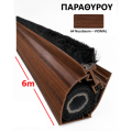 Μπάρα Παραθύρου σίτας κάθετης κίνησης (τιμή βέργας 6μ.) σε χρώμα Nussbaum Viomal