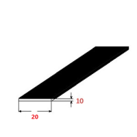 Λάμα 20x10mm Μαύρη 6m
