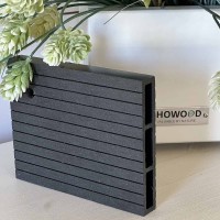WPC σανίδα περίφραξης γραμμωτή 2 x 12 x 360εκ. - γκρι σκούρο