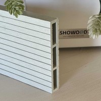 WPC σανίδα περίφραξης γραμμωτή 2 x 12 x 360εκ. - λευκό-εκρού