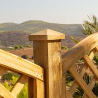 Διακοσμητικό τελείωμα κολώνας πυραμίδα Πυραμίδα Ξύλινη Νο 7