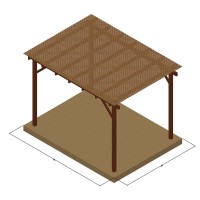 Πέργκολα με καφασωτό Privacy 300 x 300εκ.