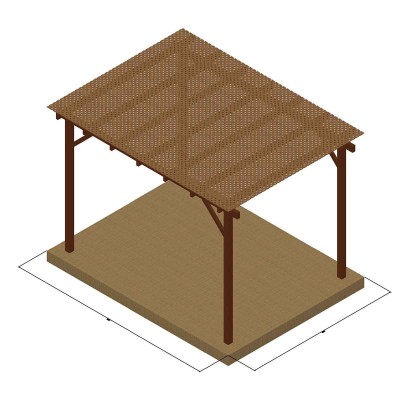 Πέργκολα με καφασωτό Privacy 300 x 300εκ.