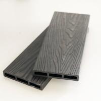 WPC 3D σανίδα περίφραξης 2 x 12 x 360εκ. -γκρι σκούρο