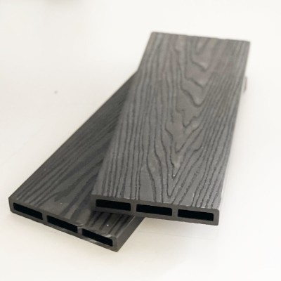 WPC 3D σανίδα περίφραξης 2 x 12 x 360εκ. -γκρι σκούρο