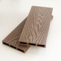 WPC 3D σανίδα περίφραξης 2 x 12 x 360εκ. - καφέ