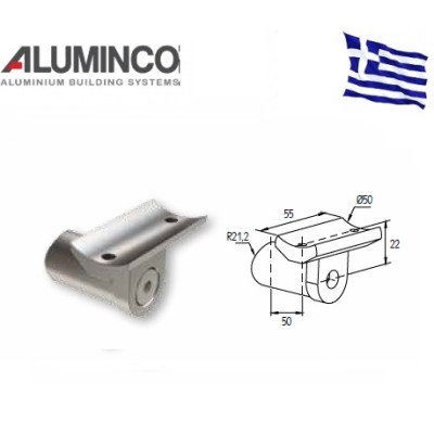 Στήριγμα κουπαστής Inox F50-200 και κολώνας F50-100 Aluminco 4169B