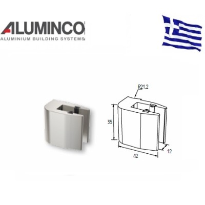 Στήριγμα τζαμιού 8-10mm για κολώνα F50-103 Aluminco 4191