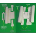 Χούφτα CAL Doublex OVAL με λαβή για φιλητά συρόμενα κουφώματα για πόρτες και παράθυρα λευκή